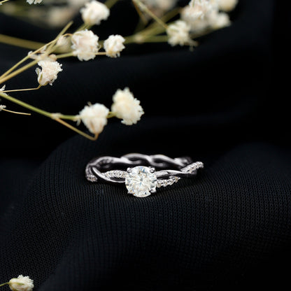 Certified Round Lab Grown Diamond Crossover Promise Ring