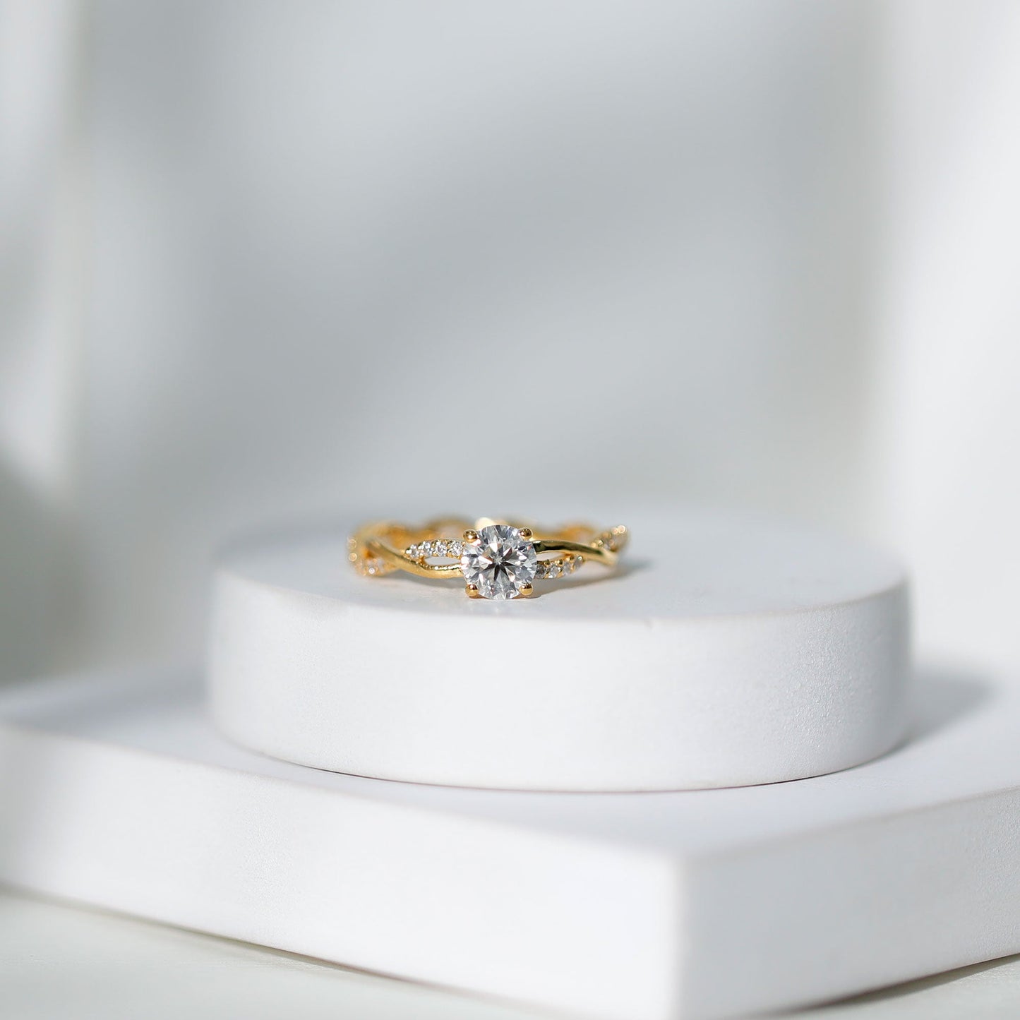 Certified Round Lab Grown Diamond Crossover Promise Ring