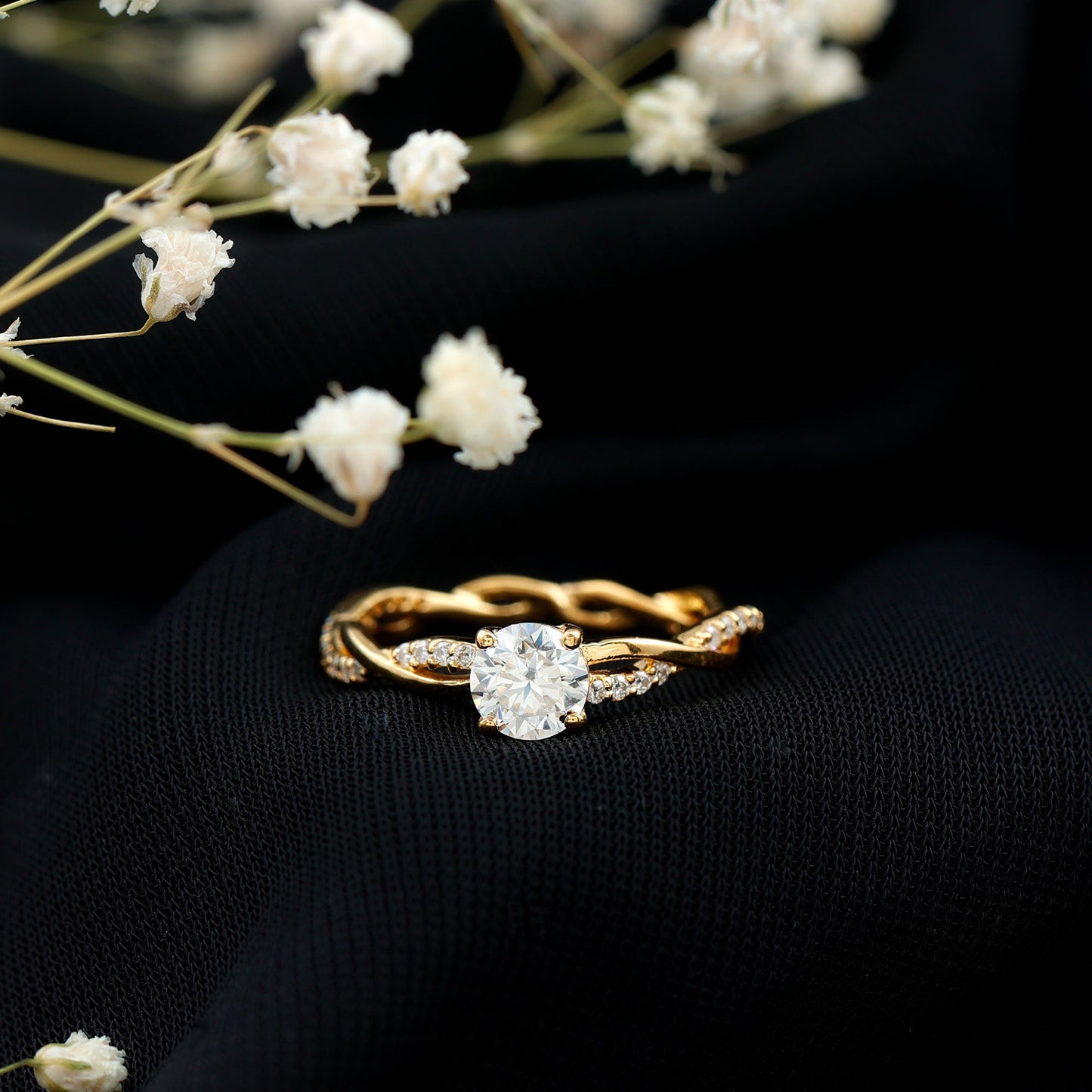 Certified Round Lab Grown Diamond Crossover Promise Ring