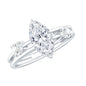 Marquise Cut Lab Grown Diamond Double Band Ring for Women