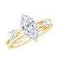 Marquise Cut Lab Grown Diamond Double Band Ring for Women