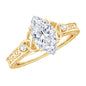Lab Grown Diamond Marquise Engagement Ring with Celtic Knot Detail