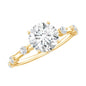 Round Brilliant Cut Lab Grown Diamond Traditional Engagement Ring