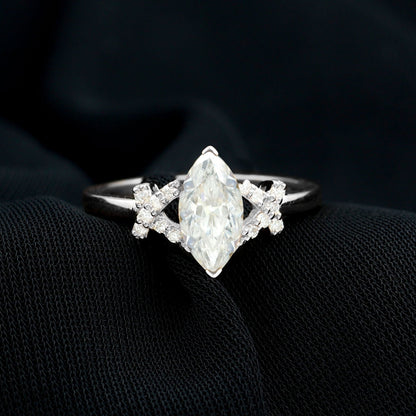 Lab Grown Diamond 1 Carat Marquise Engagement Ring