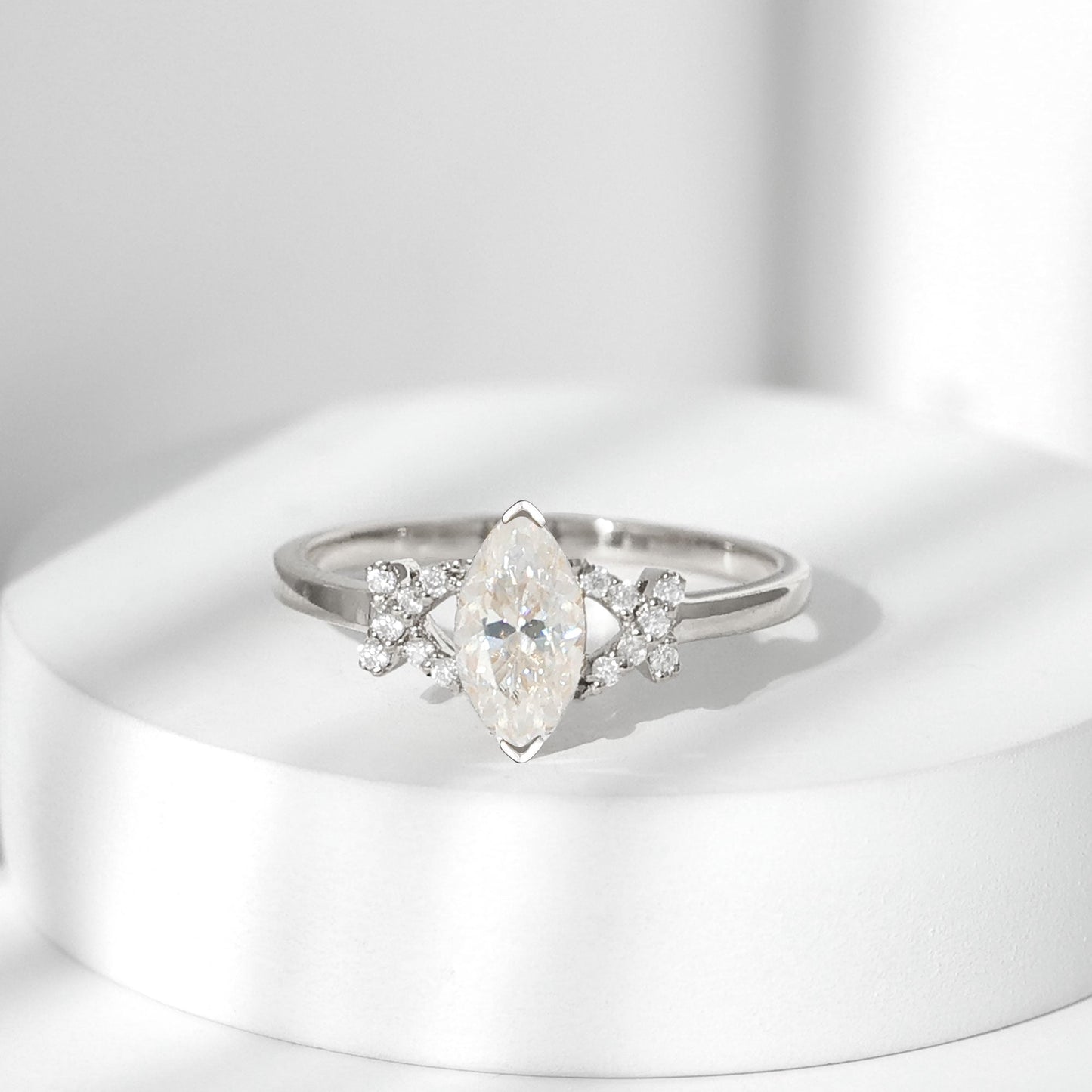 Lab Grown Diamond 1 Carat Marquise Engagement Ring