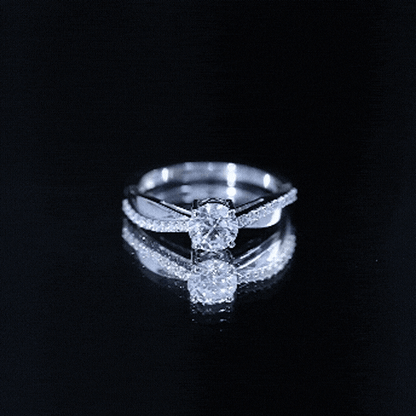 Certified Lab Grown Diamond Engagement Ring With Bypass Details