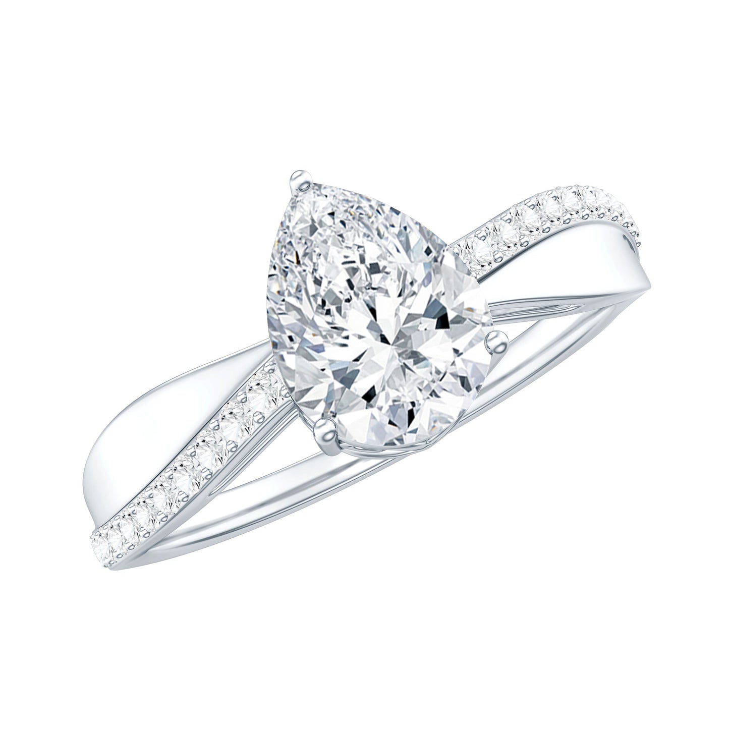 Pear Cut Diamond Classic Engagement Ring