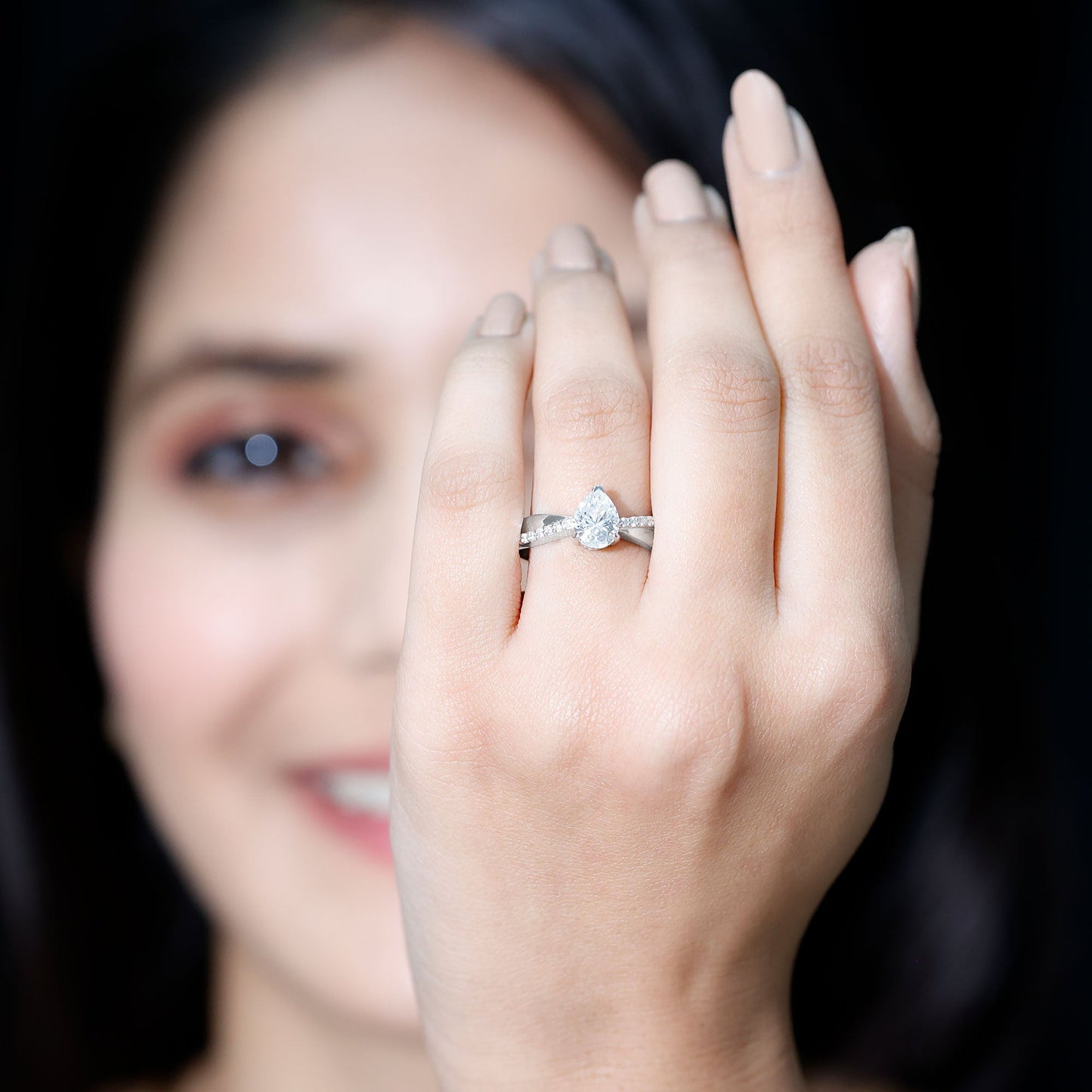 Pear Cut Diamond Classic Engagement Ring