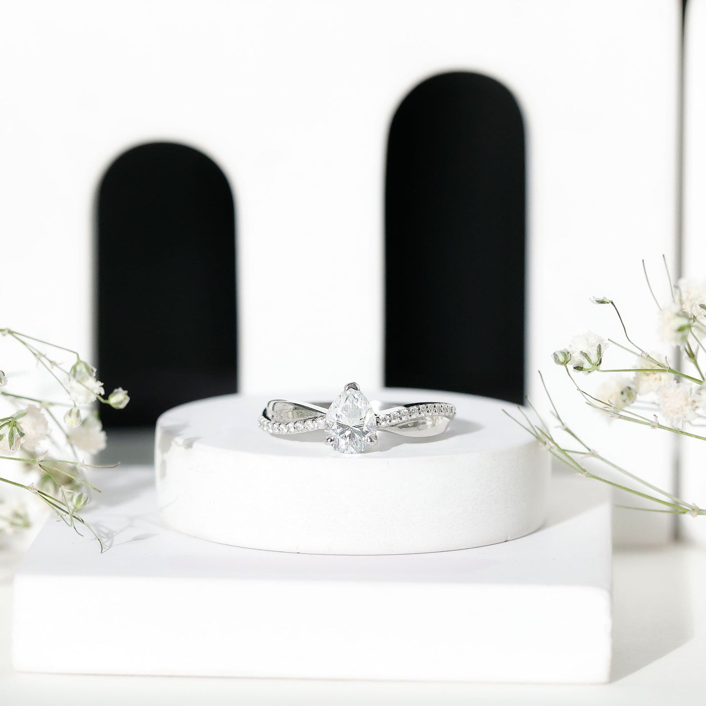Pear Cut Diamond Classic Engagement Ring
