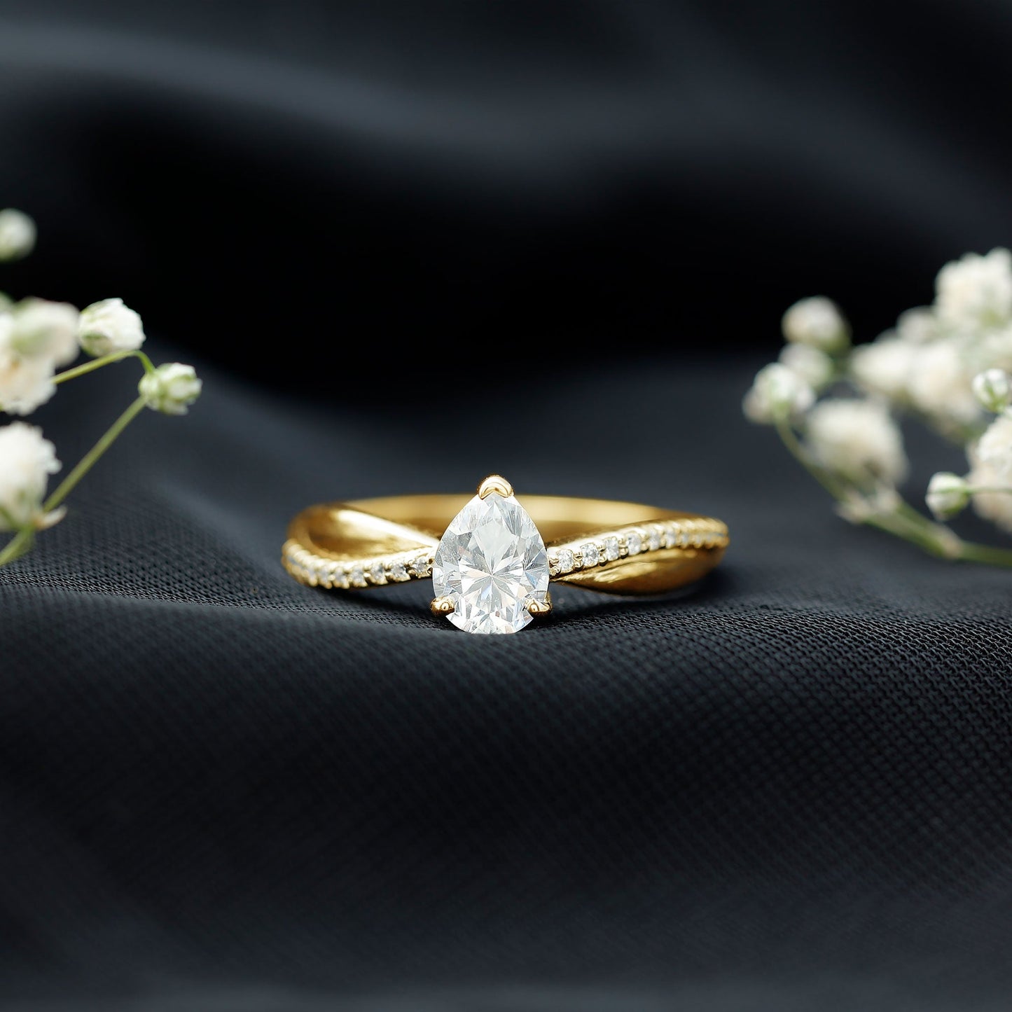 Pear Cut Diamond Classic Engagement Ring
