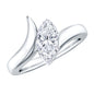Lab Diamond 1 Carat Marquise Engagement Ring in Tension Mount Setting