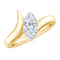 Lab Diamond 1 Carat Marquise Engagement Ring in Tension Mount Setting