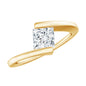 0.8 Carat Princess Cut Lab Grown Diamond Ring With Tension Setting