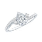 Pear Lab Created Diamond Engagement Bypass Ring for Her