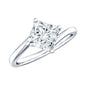 Princess Cut Lab Grown Diamond Bypass Engagement Ring for Women