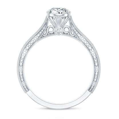 1.3 Carat Pear Lab Created Diamond Filigree Engagement Ring