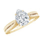 1.3 Carat Pear Lab Created Diamond Filigree Engagement Ring