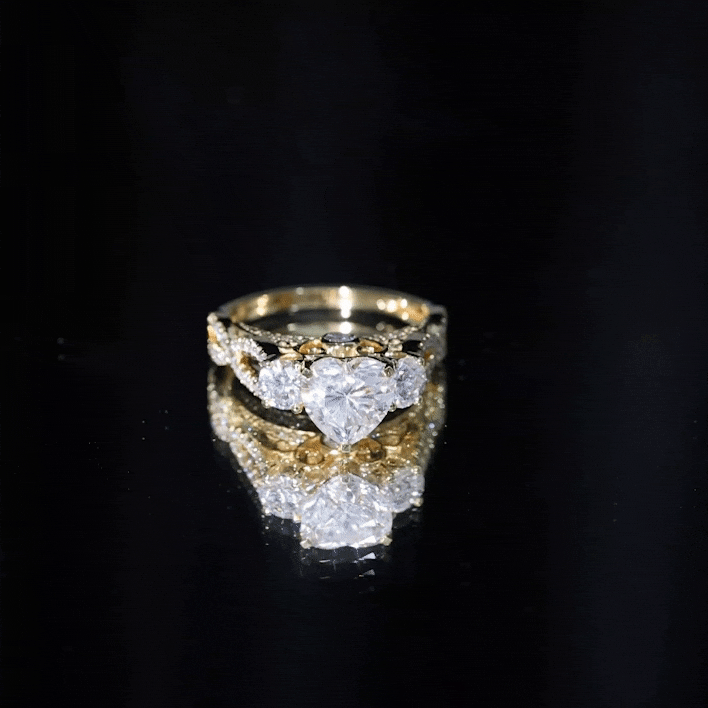 Certified 1.2 Carat Lab Grown Diamond Heart Shaped Engagement Ring