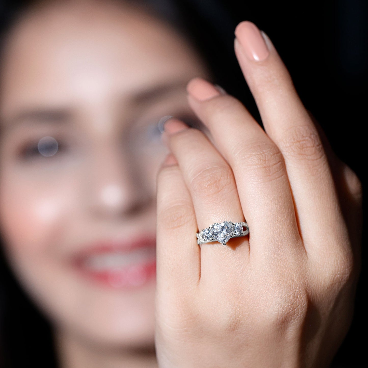 Certified 1.2 Carat Lab Grown Diamond Heart Shaped Engagement Ring