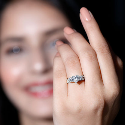 Certified 1.2 Carat Lab Grown Diamond Heart Shaped Engagement Ring