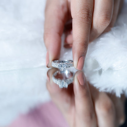 Heart Engagement Ring With Lab Grown Diamonds
