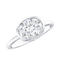 Bezel Set Lab Grown Diamond East West Engagement Ring