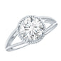 Man Made Diamond Engagement Ring With Split Shank