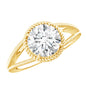Man Made Diamond Engagement Ring With Split Shank