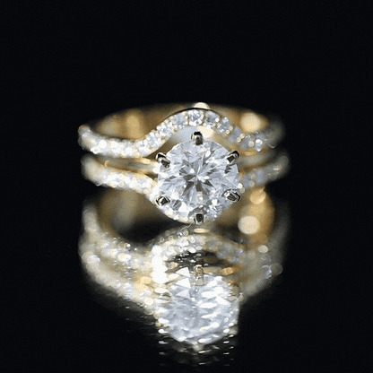Lab Created Diamond Engagement Ring with Ring Guard
