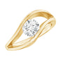 Certified 0.98 Carat Lab Created Diamond Round Engagement Ring in Tension Setting