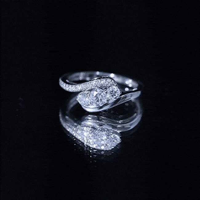 Certified Diamond 3 Stone Promise Ring