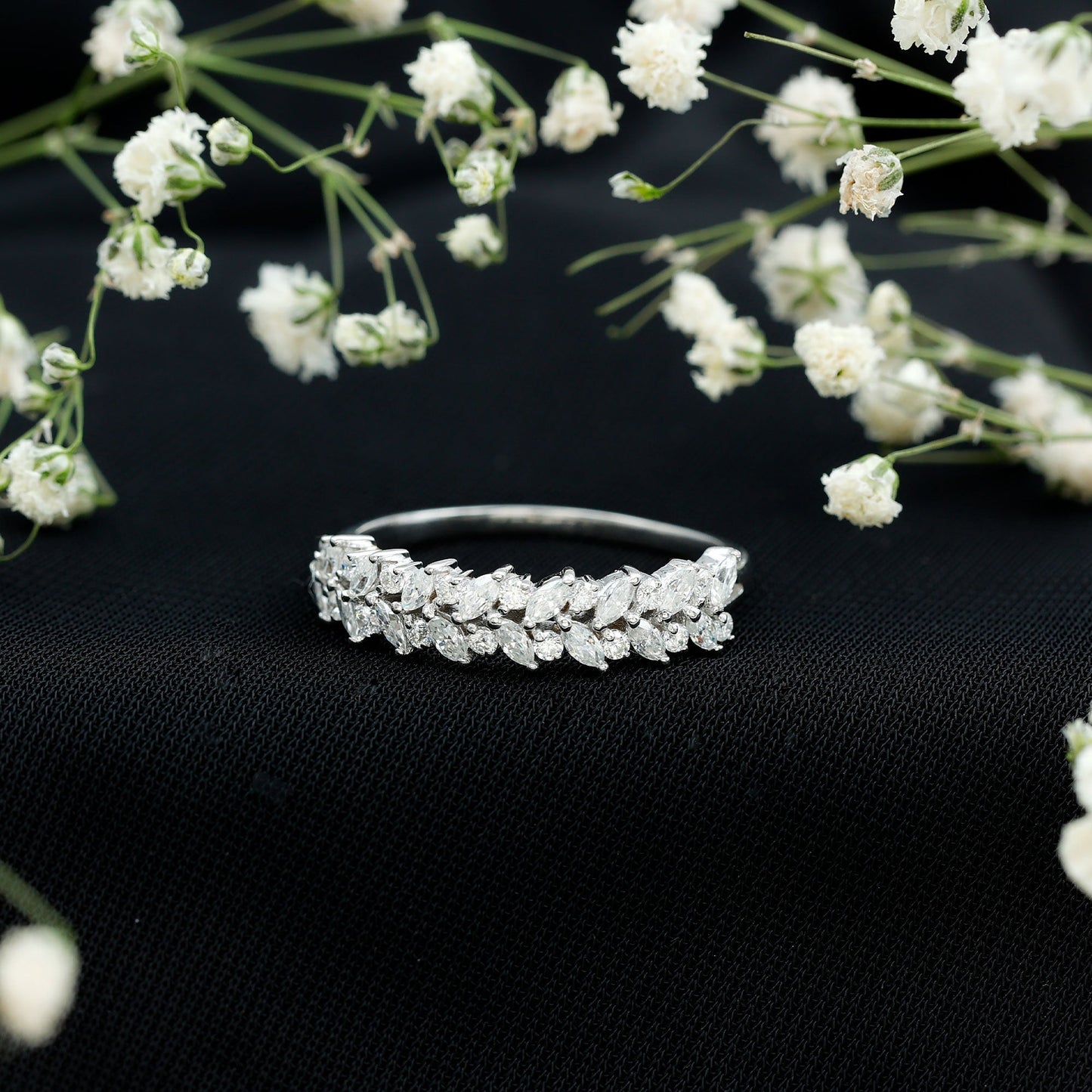 Certified Lab Grown Diamond Marquise Wedding Band