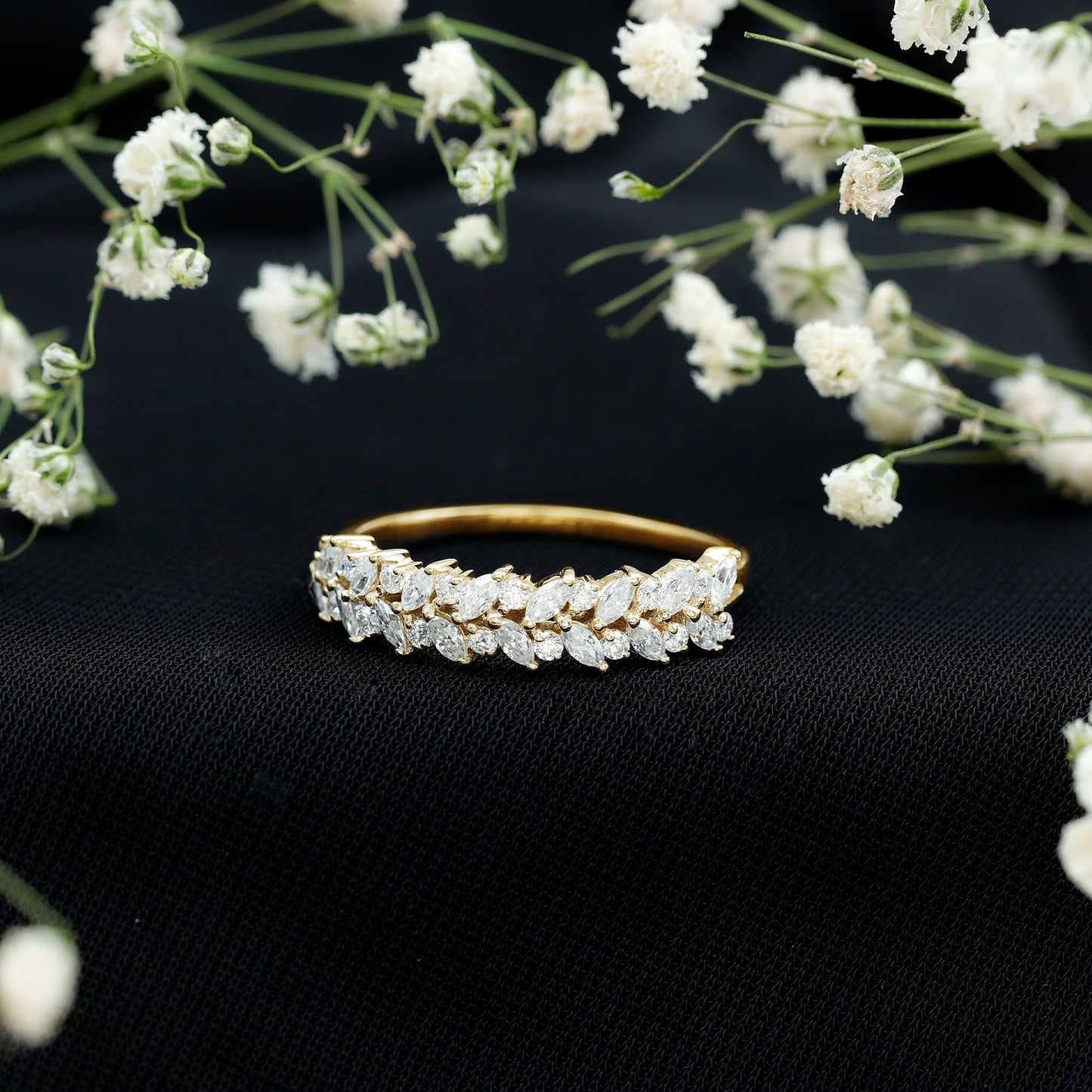 Certified Lab Grown Diamond Marquise Wedding Band
