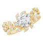 Round Cut 1.2 Carat Lab Grown Diamond Flower Engagement Ring