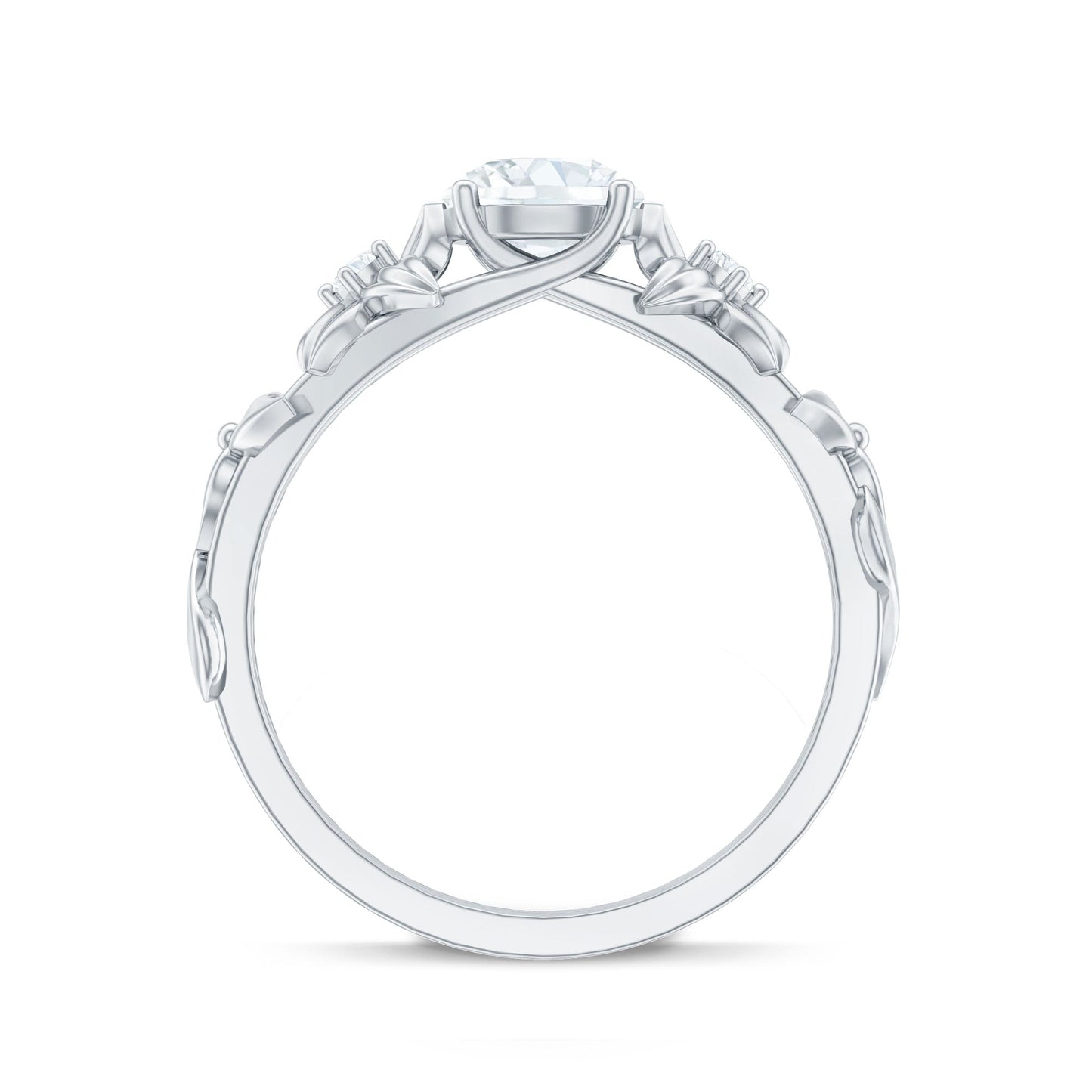 Certified 0.9 Carat Lab Grown Diamond Nature Engagement Ring