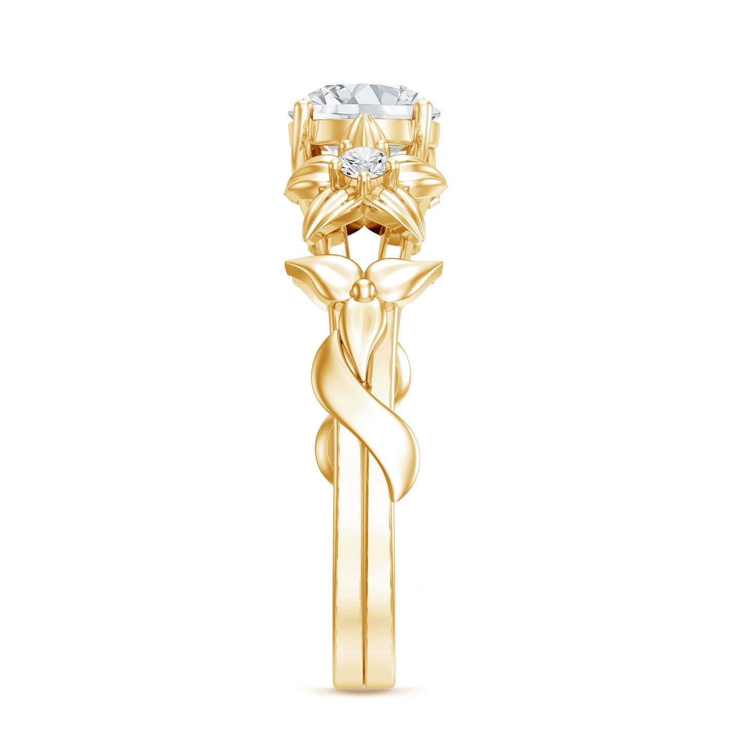 Certified 0.9 Carat Lab Grown Diamond Nature Engagement Ring