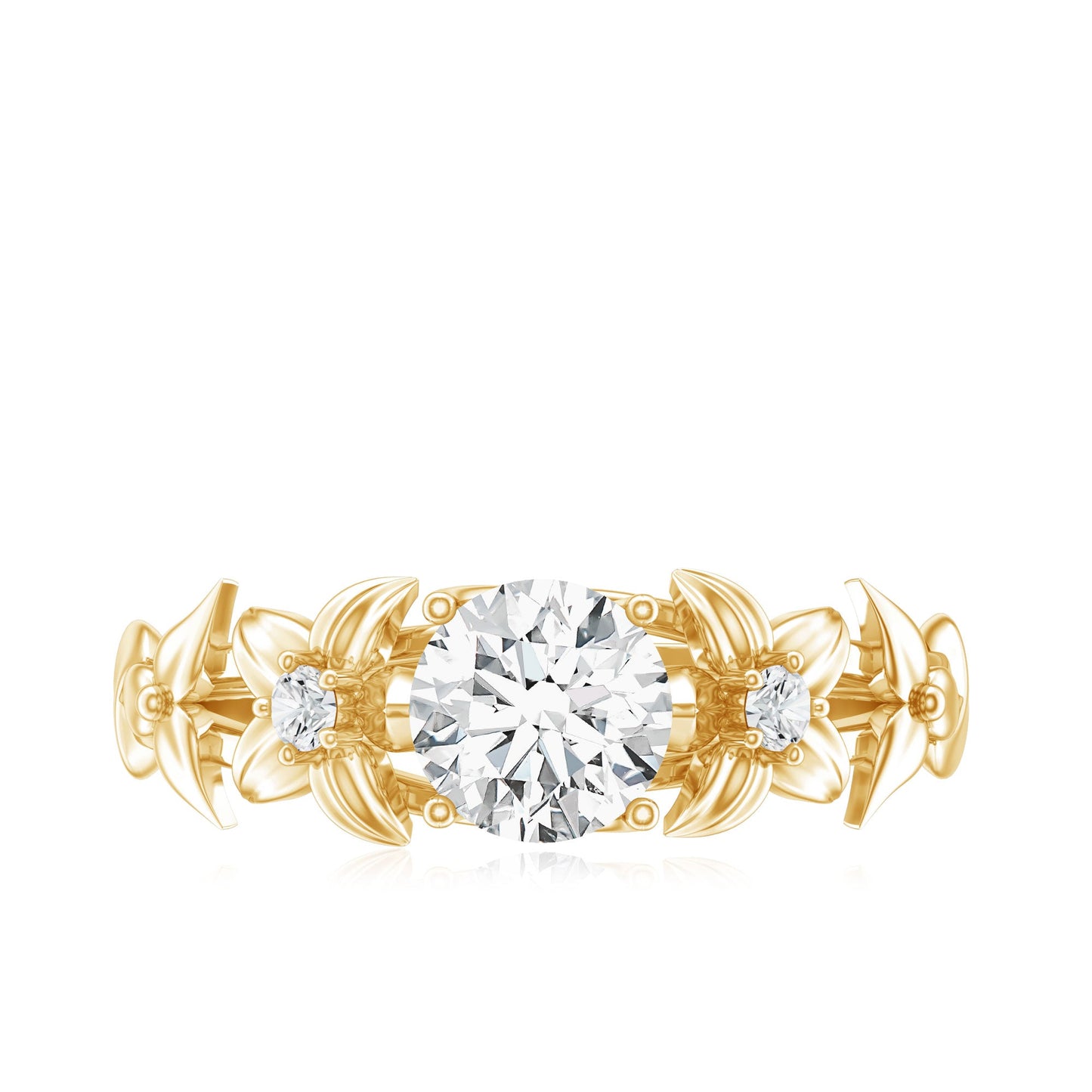 Certified 0.9 Carat Lab Grown Diamond Nature Engagement Ring