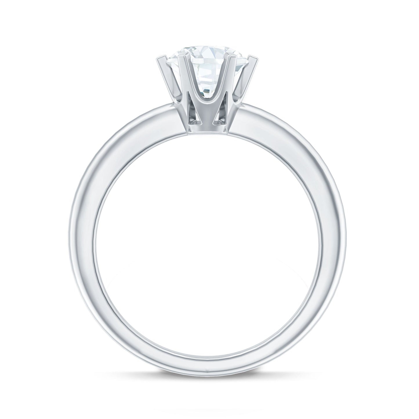 Brilliant Cut 1.2 Carat Lab Grown Diamond Solitaire Engagement Ring With 6 Prongs
