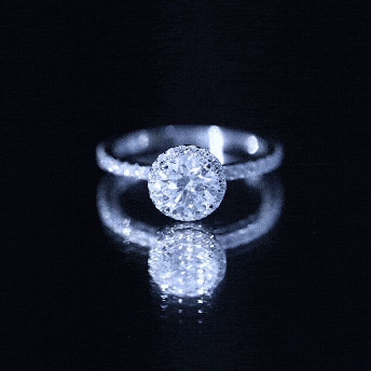 Certified Brilliant Cut Diamond Halo Engagement Ring With Side Stones