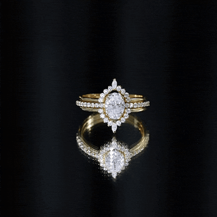 Certified 1.2 Carat Lab Grown Diamond Vintage Engagement Ring Set With 3 Pieces
