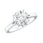 Lab Grown Diamond 2 Carat Round Engagement Ring With Certificate