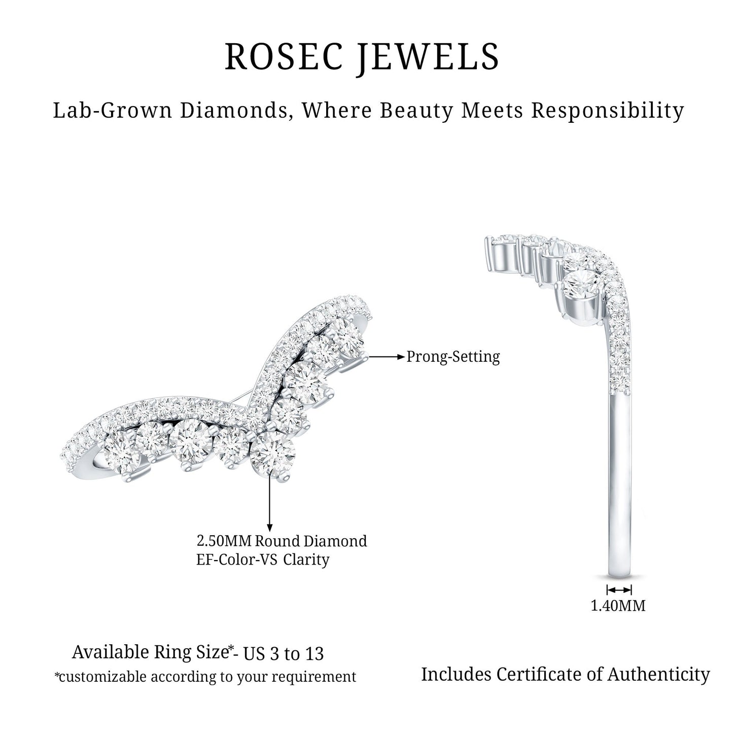 Classic Lab Grown Diamond Engagement Ring Enhancer