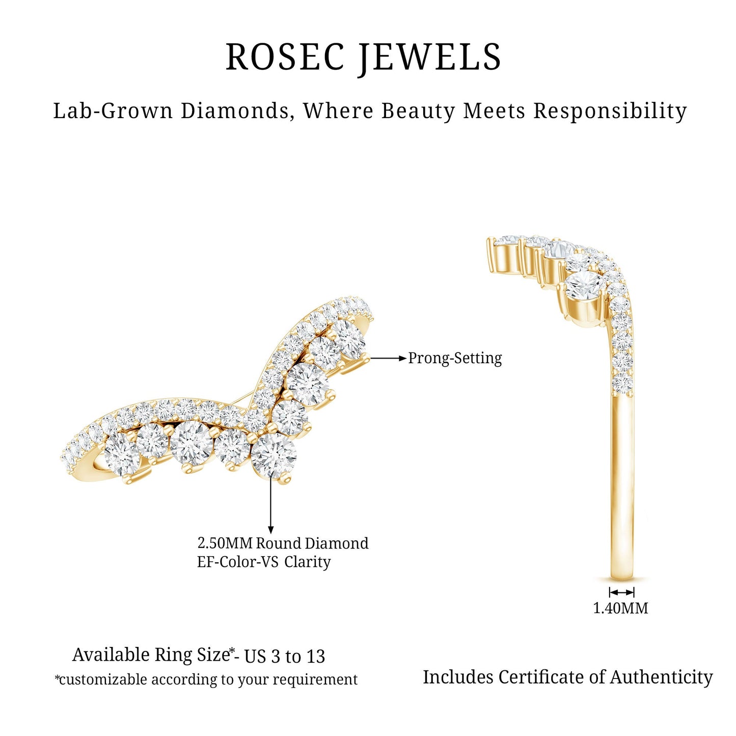 Classic Lab Grown Diamond Engagement Ring Enhancer