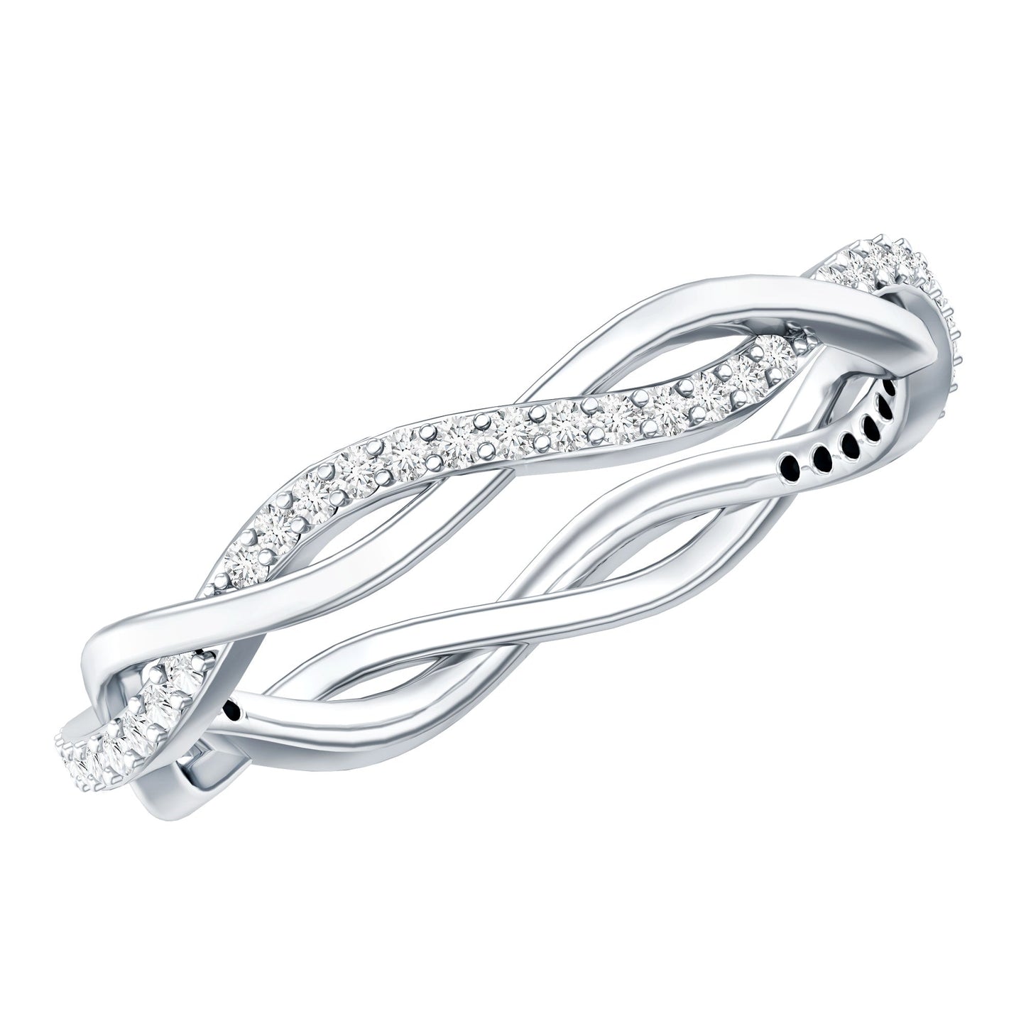 Lab Grown Diamond Braided Wedding Ring For Women