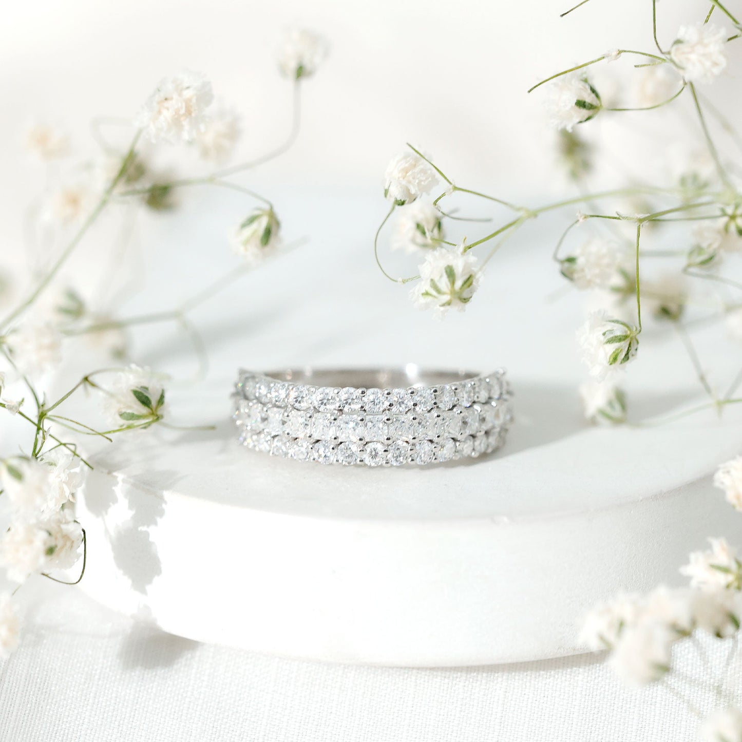 Half Eternity Lab Grown Diamond Wedding Band