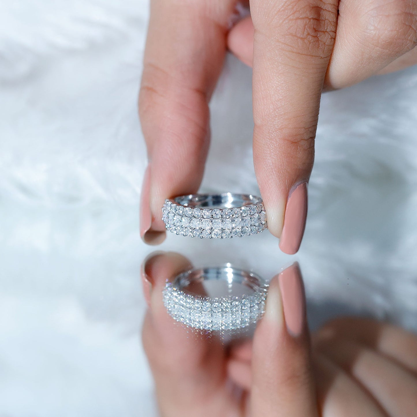 Half Eternity Lab Grown Diamond Wedding Band