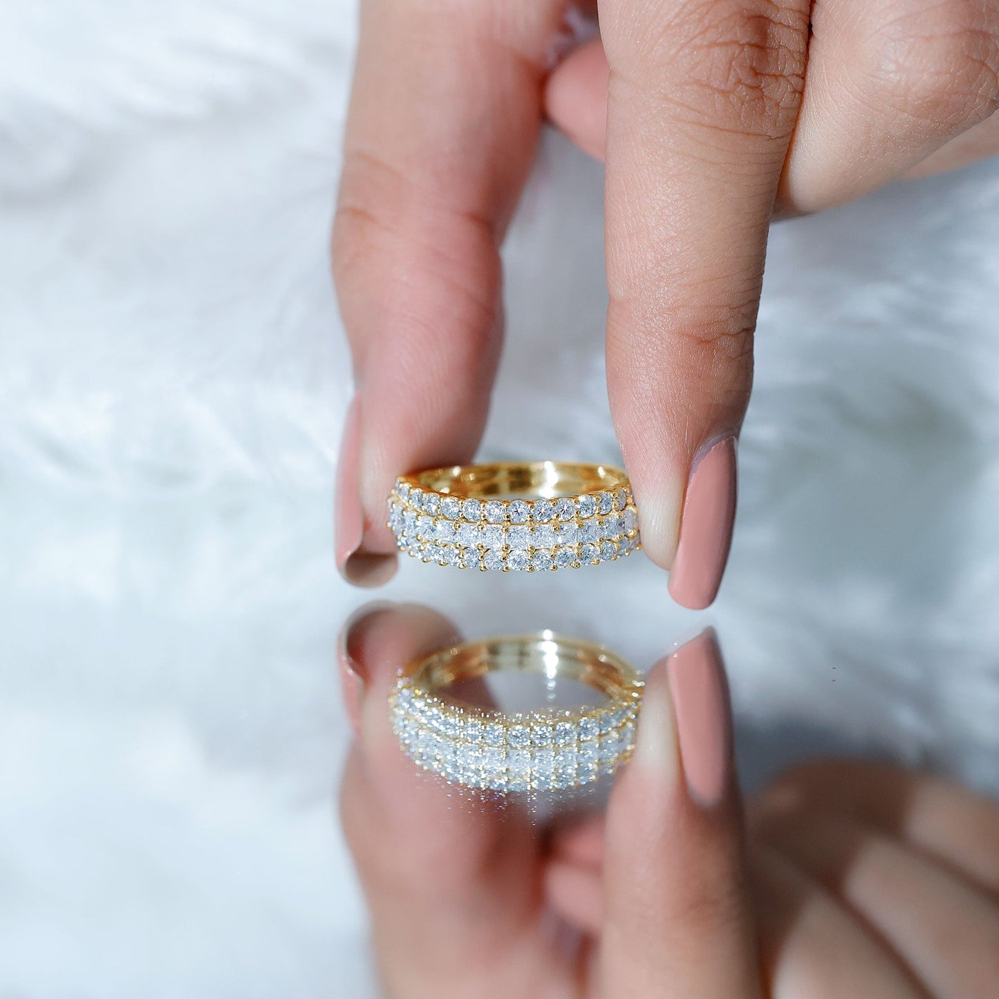 Half Eternity Lab Grown Diamond Wedding Band