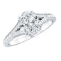 Oval Brilliant Cut Lab Diamond Engagement Ring with Split Shank