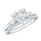 1.2 Carat Certified Lab Grown Diamond Heart Bridal Ring Set