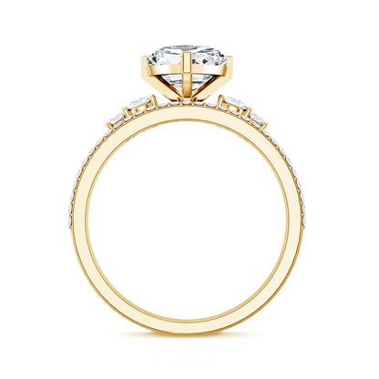 1.2 Carat Certified Lab Grown Diamond Heart Bridal Ring Set